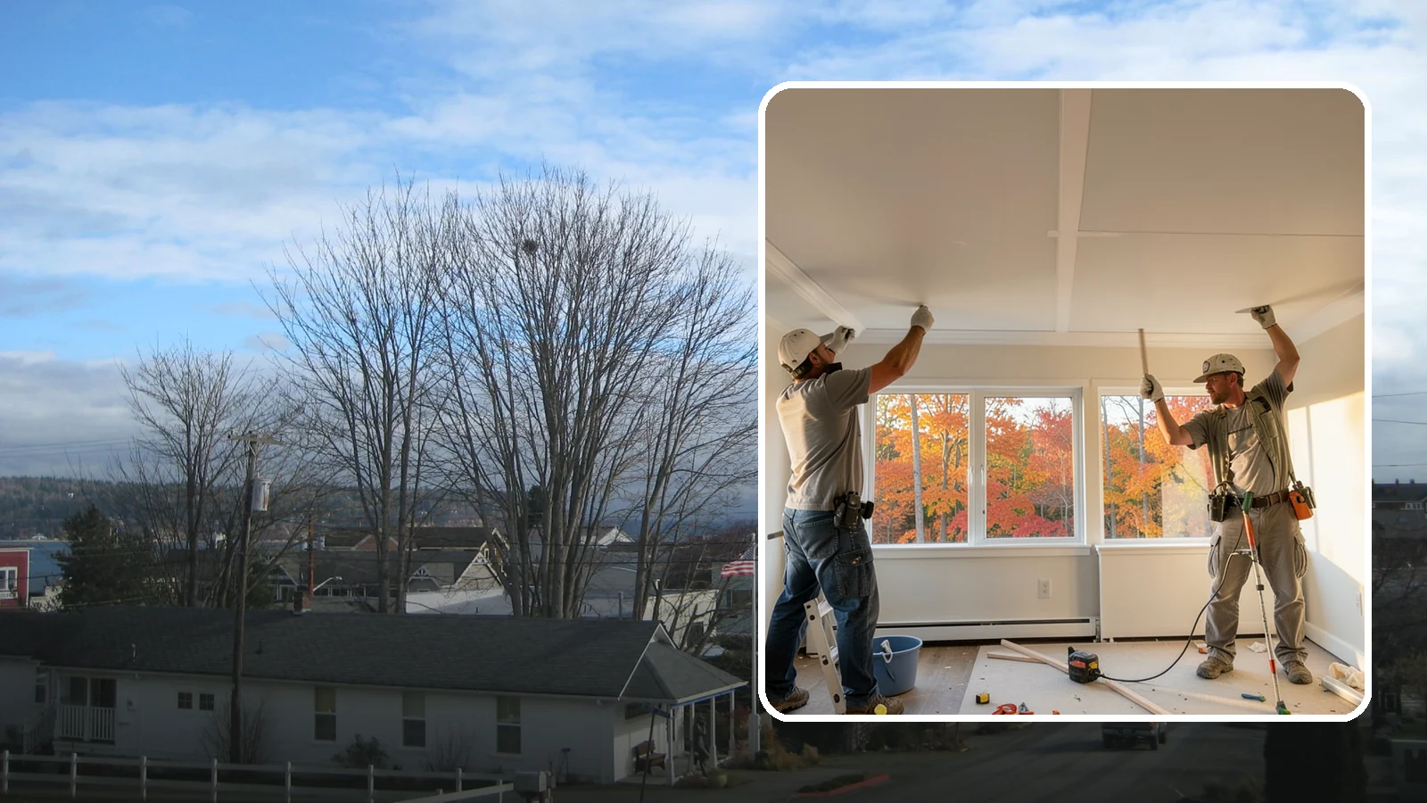 Ceiling Installation in Langley, Island County, WA - Installing new ceilings to refresh, level, or update the overhead surface of a room.
