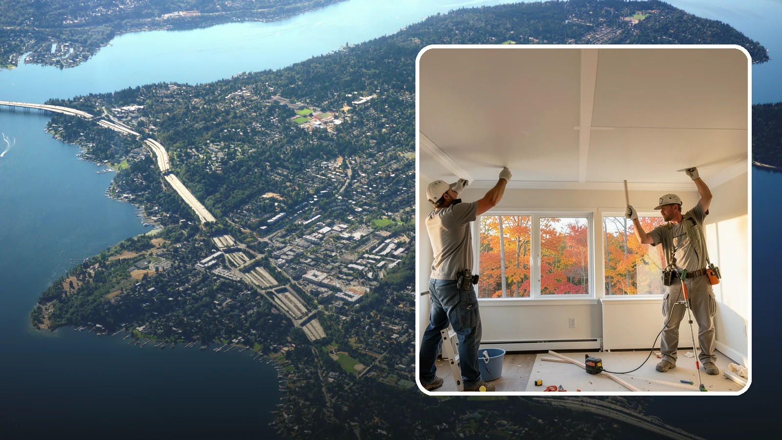 Ceiling Installation in Mercer Island, King County, WA - Installing new ceilings to refresh, level, or update the overhead surface of a room.