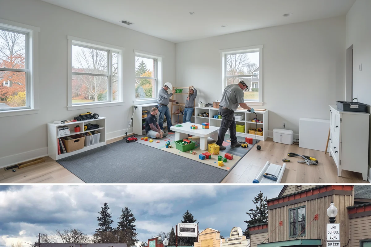 Ceiling Installation in Roy, Pierce County, WA - Ceiling work is indoor and year-round, with drier weeks helping joint compound and paint cure evenly.