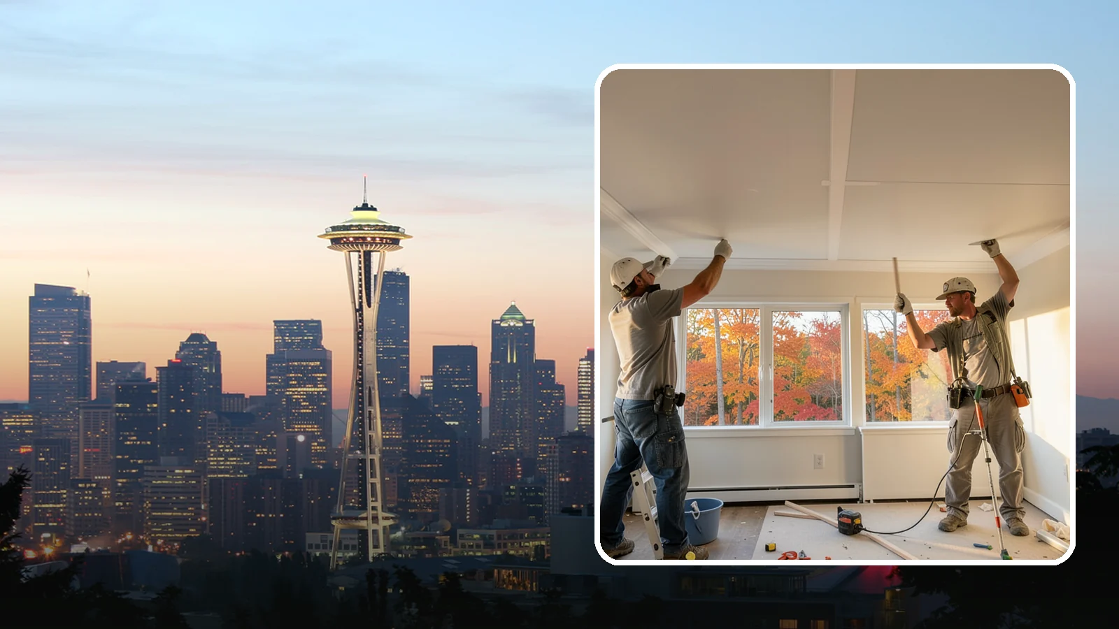 Ceiling Installation in Seattle, King County, WA - Installing new ceilings to refresh, level, or update the overhead surface of a room.