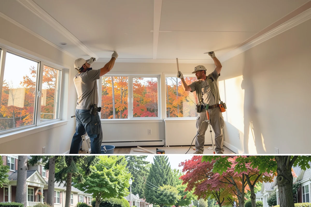 Ceiling Painting in Beaux Arts Village, King County, WA - Ceiling work fits any time of year and is a great cool-season project while exterior painting waits for drier weather.