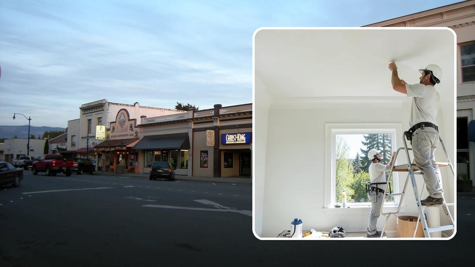 Ceiling Painting in Burlington, Skagit County, WA - Ceiling painting brightens rooms and covers stains, patches, and years of accumulated dust.