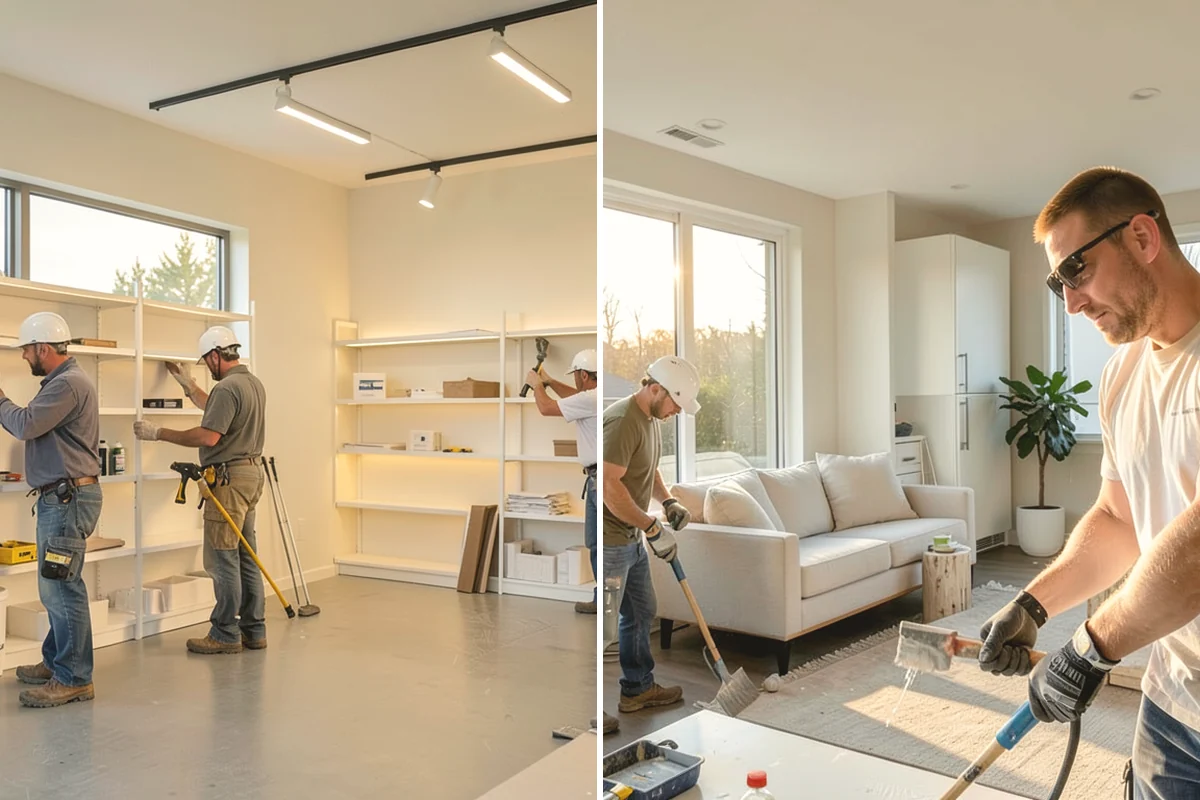 Ceiling Painting in Covington, King County, WA - Cover floors and furniture and mask wall lines