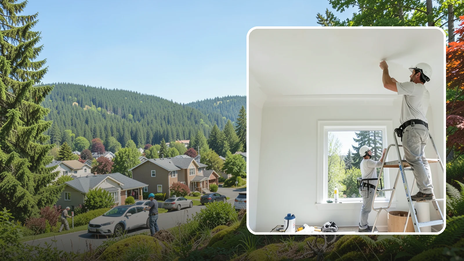 Ceiling Painting in Index, Snohomish County, WA - Ceiling painting brightens rooms and covers stains, patches, and years of accumulated dust.