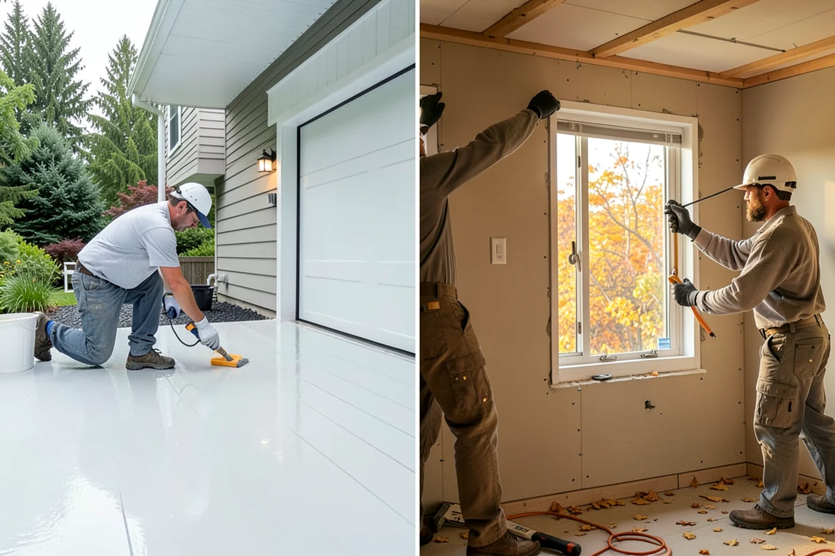Ceiling Painting in Kenmore, King County, WA - Cover floors and furniture and mask wall lines