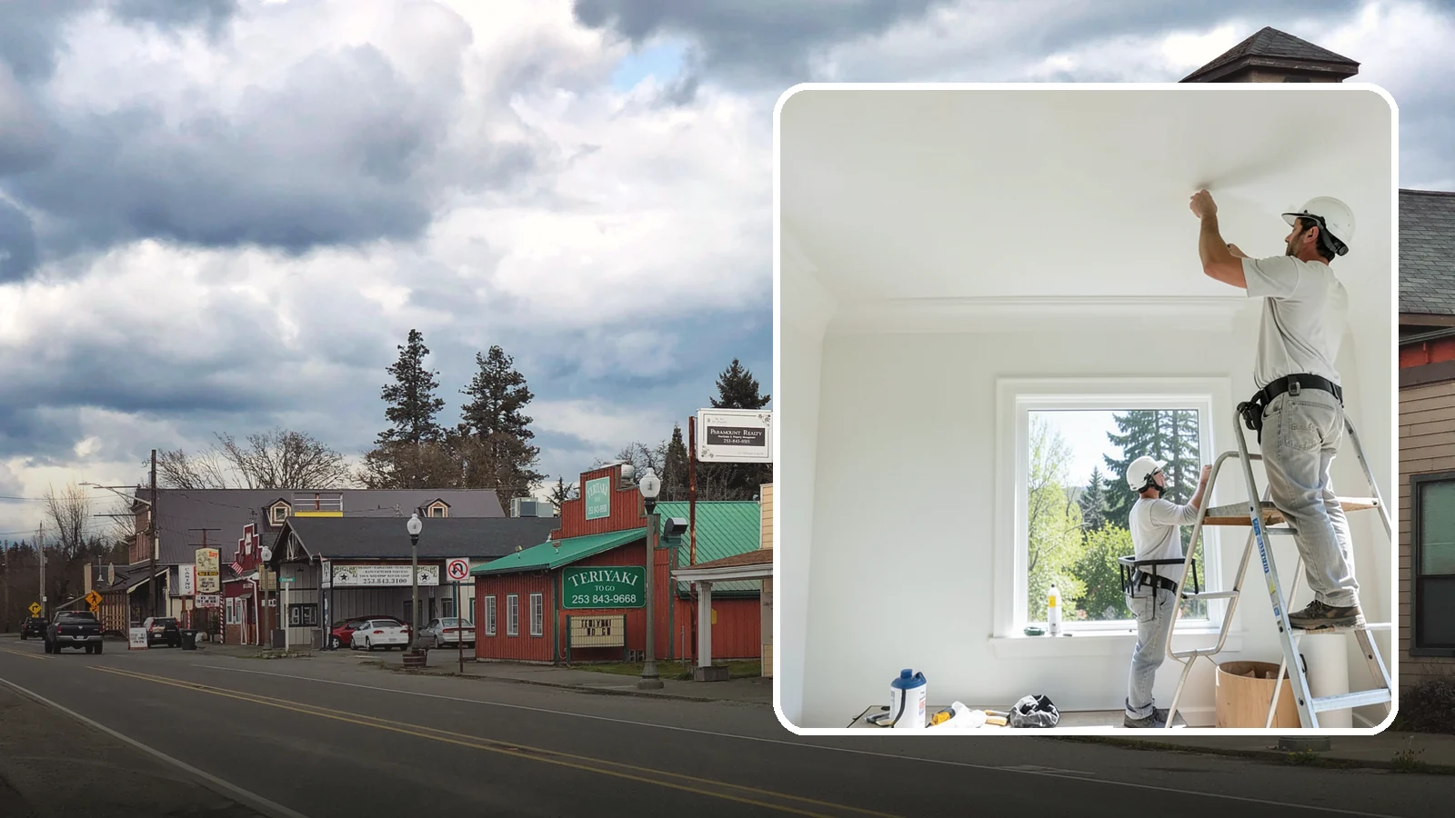 Ceiling Painting in Roy, Pierce County, WA - Ceiling painting brightens rooms and covers stains, patches, and years of accumulated dust.