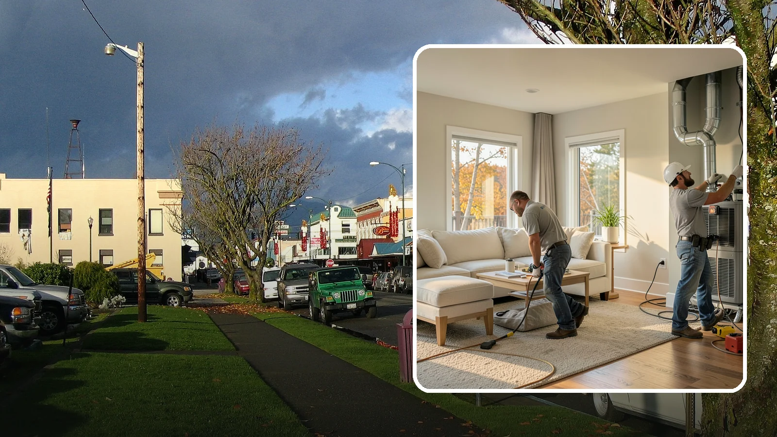 Central AC Installation in Arlington, Snohomish County, WA - We install central air conditioning systems to keep your whole home comfortable during increasingly warm summers.