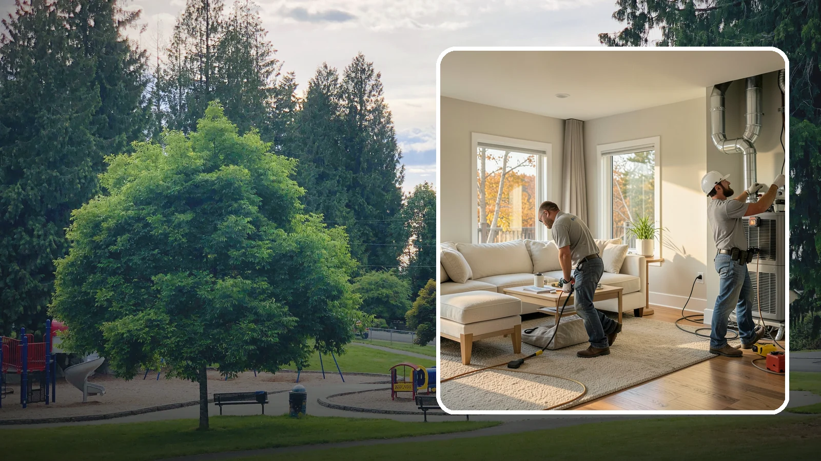 Central AC Installation in Bonney Lake, Pierce County, WA - We install central air conditioning systems to keep your whole home comfortable during increasingly warm summers.