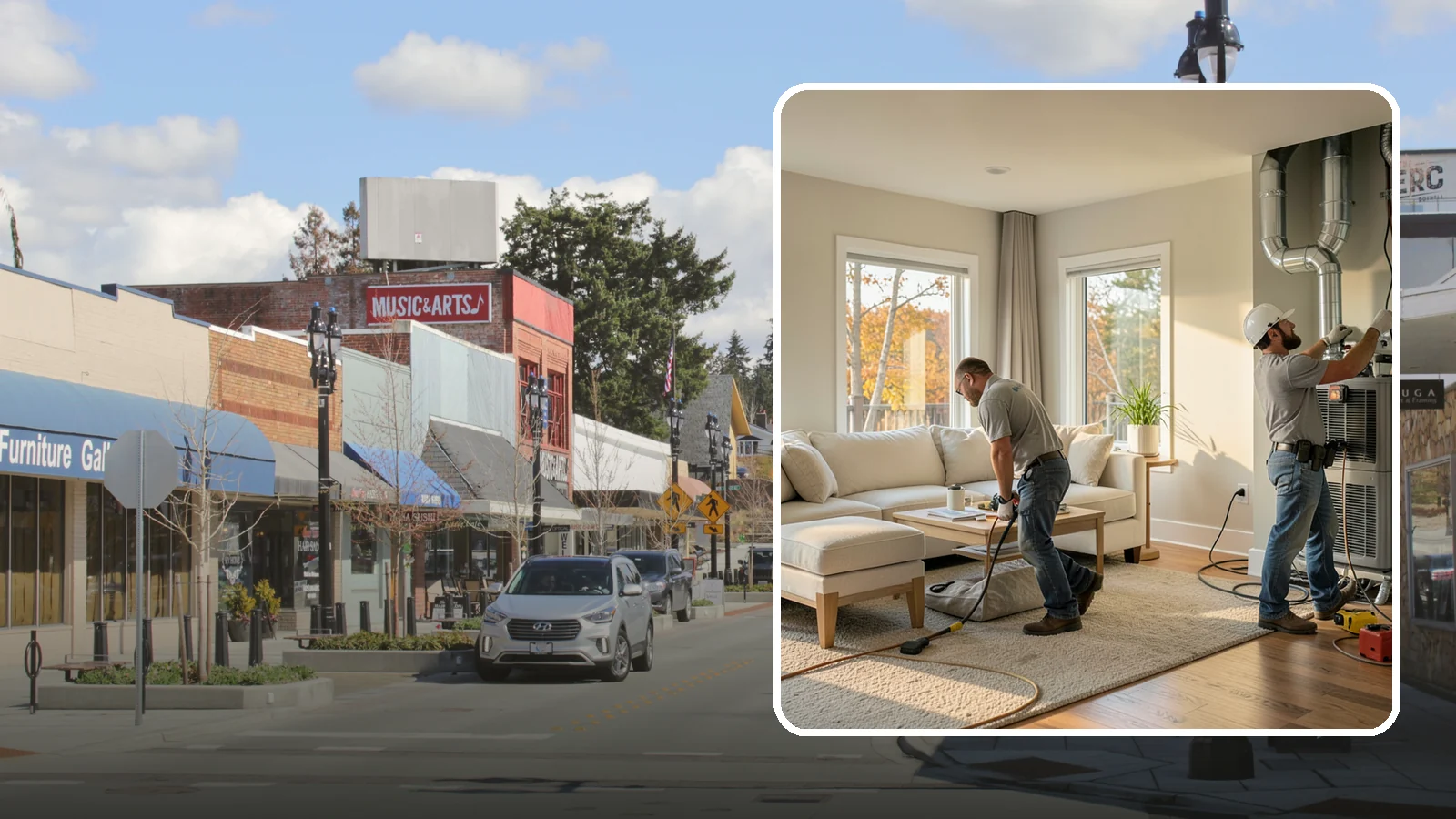 Central AC Installation in Bothell, King County, WA - We install central air conditioning systems to keep your whole home comfortable during increasingly warm summers.