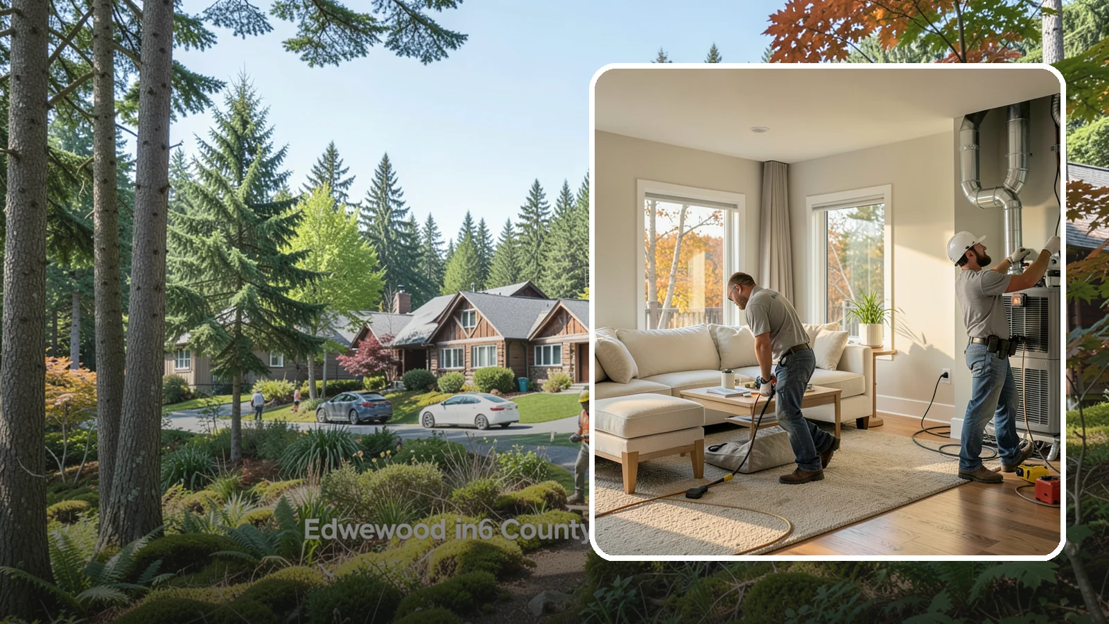 Central AC Installation in Edgewood, Pierce County, WA - We install central air conditioning systems to keep your whole home comfortable during increasingly warm summers.