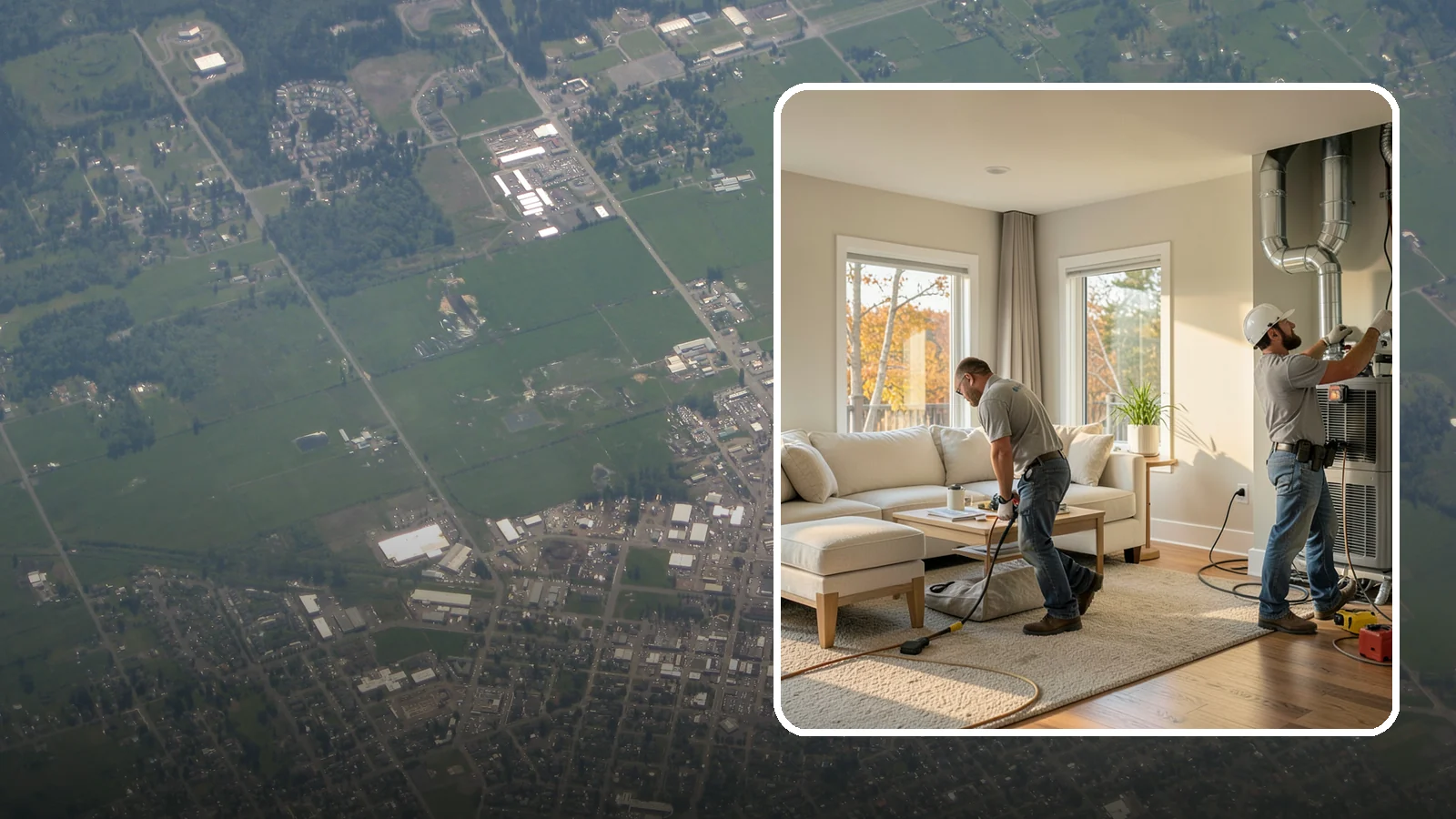 Central AC Installation in Enumclaw, King County, WA - We install central air conditioning systems to keep your whole home comfortable during increasingly warm summers.