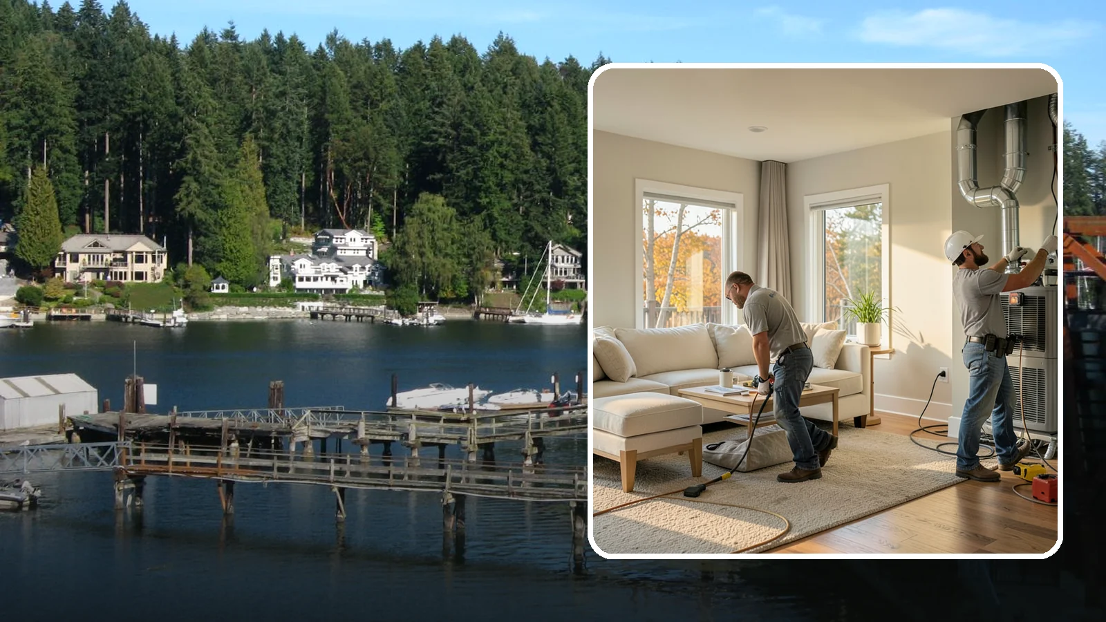 Central AC Installation in Gig Harbor, Pierce County, WA - We install central air conditioning systems to keep your whole home comfortable during increasingly warm summers.