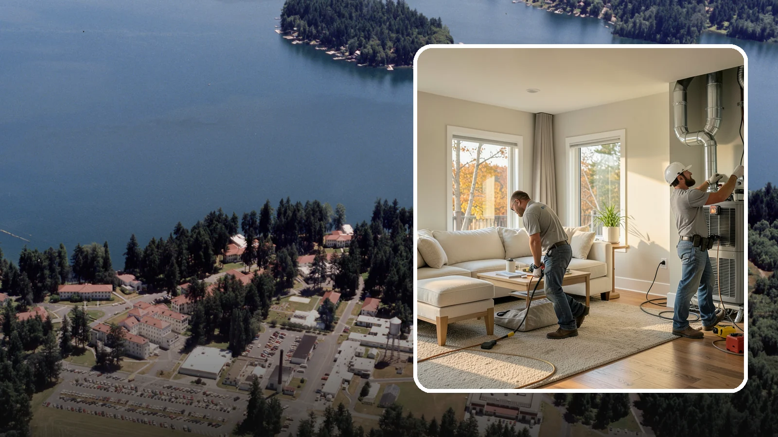 Central AC Installation in Lakewood, Pierce County, WA - We install central air conditioning systems to keep your whole home comfortable during increasingly warm summers.