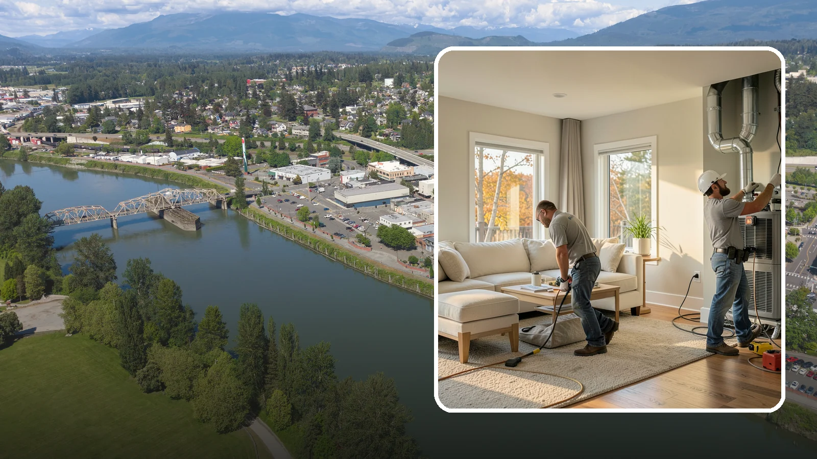 Central AC Installation in Mount Vernon, Skagit County, WA - We install central air conditioning systems to keep your whole home comfortable during increasingly warm summers.