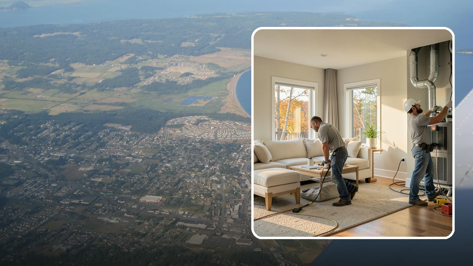 Central AC Installation in Oak Harbor, Island County, WA - We install central air conditioning systems to keep your whole home comfortable during increasingly warm summers.