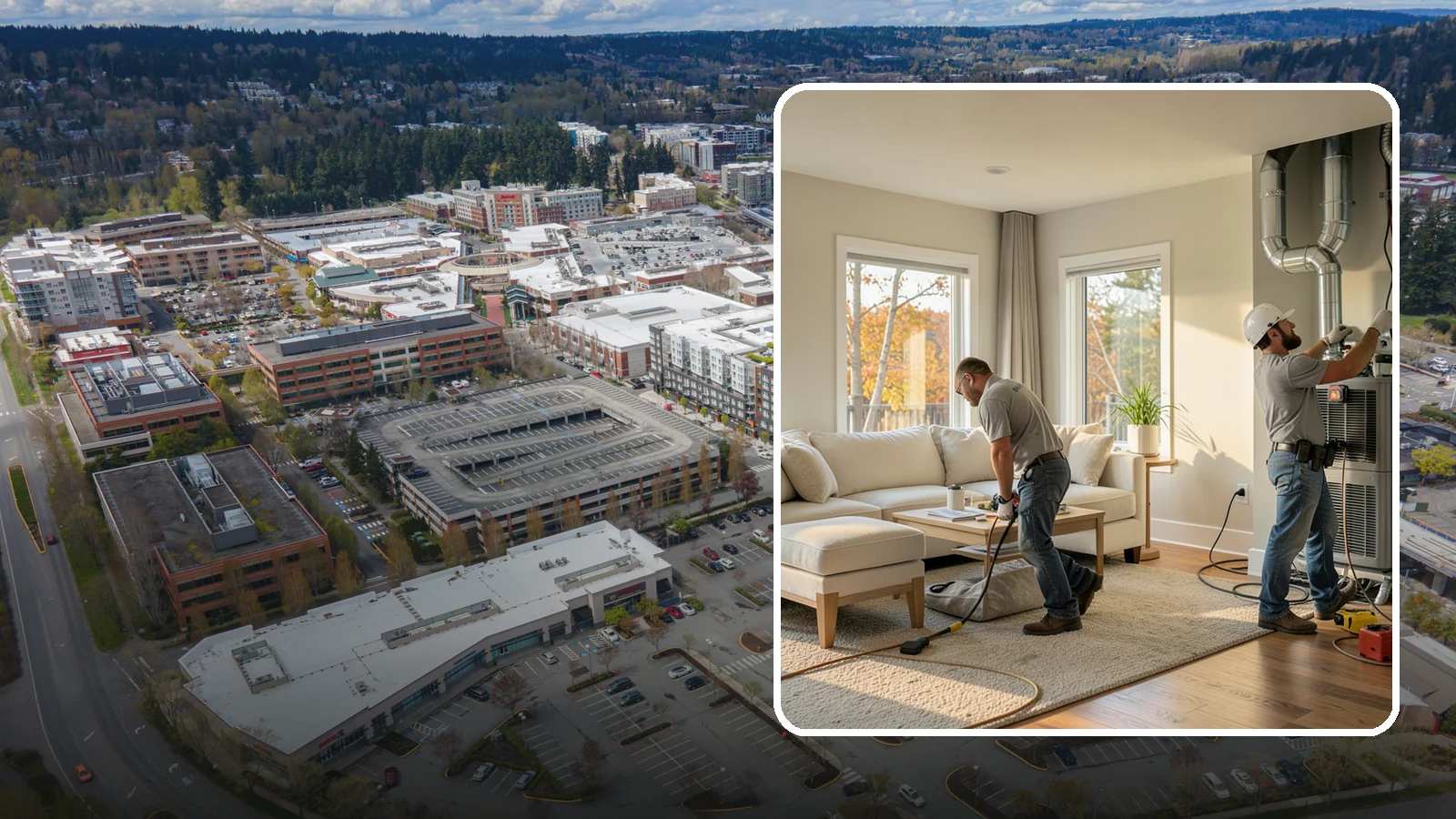 Central AC Installation in Redmond, King County, WA - We install central air conditioning systems to keep your whole home comfortable during increasingly warm summers.