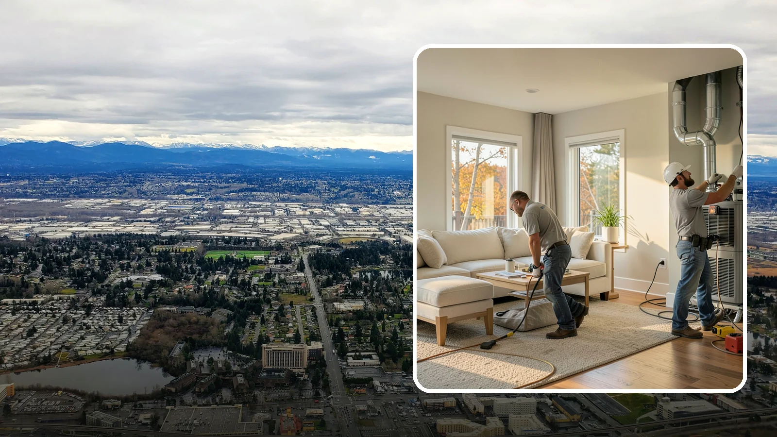 Central AC Installation in SeaTac, King County, WA - We install central air conditioning systems to keep your whole home comfortable during increasingly warm summers.