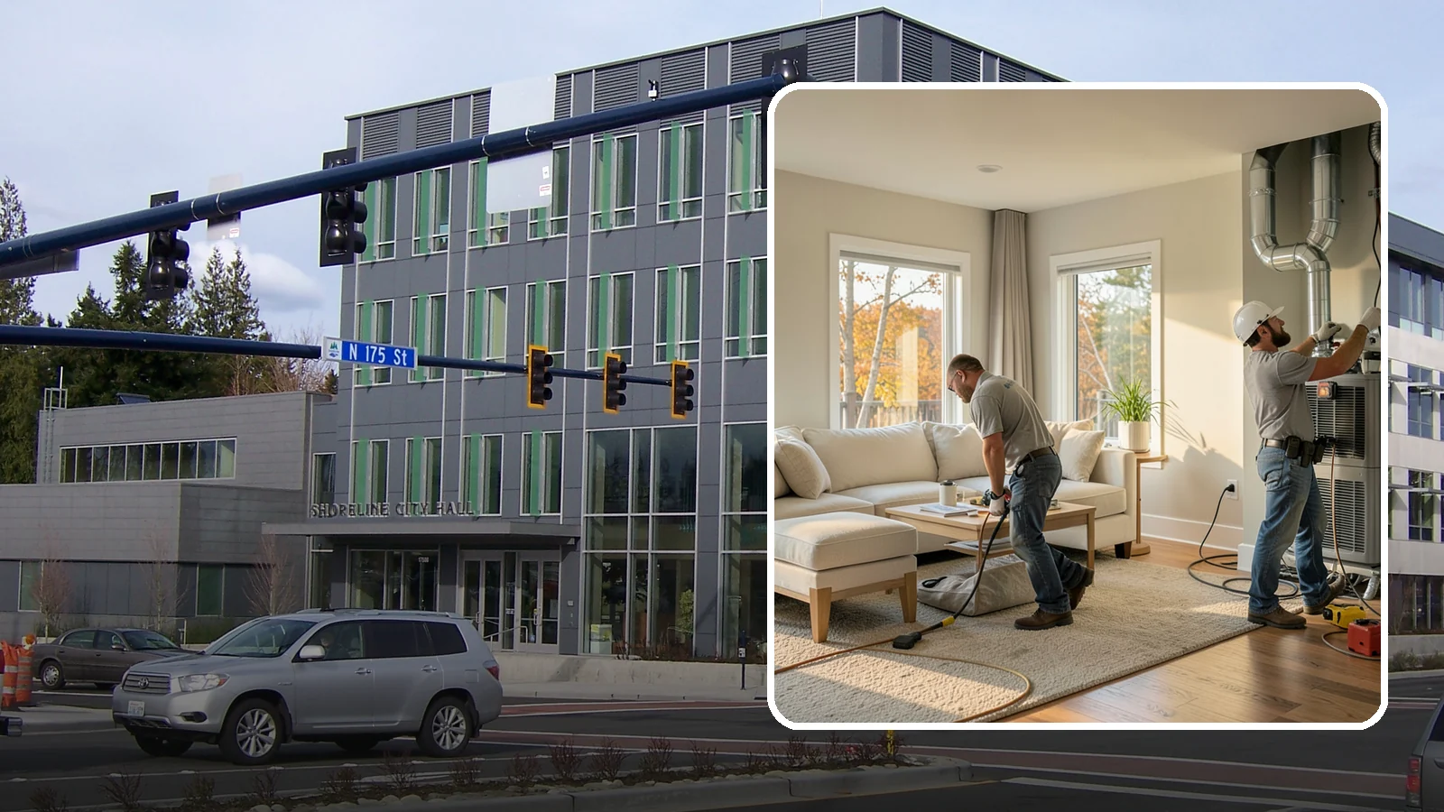 Central AC Installation in Shoreline, King County, WA - We install central air conditioning systems to keep your whole home comfortable during increasingly warm summers.