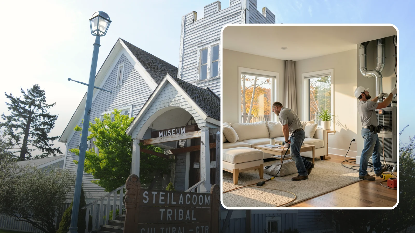 Central AC Installation in Steilacoom, Pierce County, WA - We install central air conditioning systems to keep your whole home comfortable during increasingly warm summers.