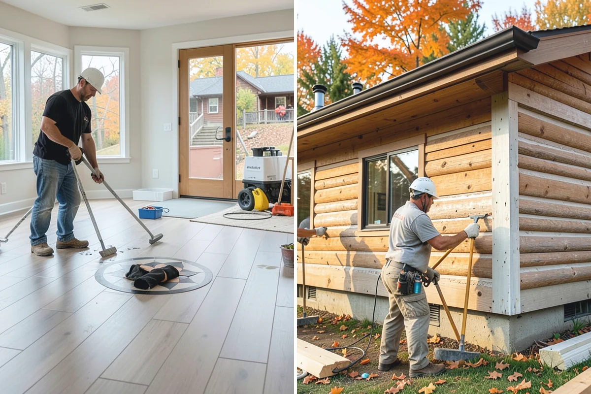 Ceramic Tile Flooring in Buckley, Pierce County, WA - Level and prime the substrate