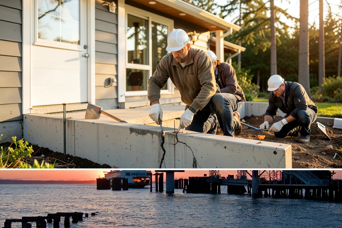 Ceramic Tile Flooring in Edmonds, Snohomish County, WA - Ceramic tile can go in during any part of the year, with cooler months only extending mortar and grout curing slightly.