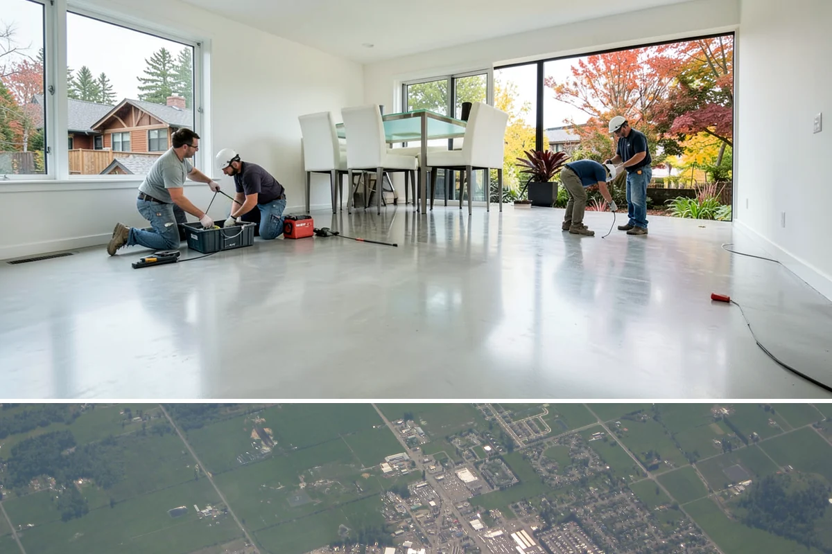 Ceramic Tile Flooring in Enumclaw, King County, WA - Ceramic tile can go in during any part of the year, with cooler months only extending mortar and grout curing slightly.