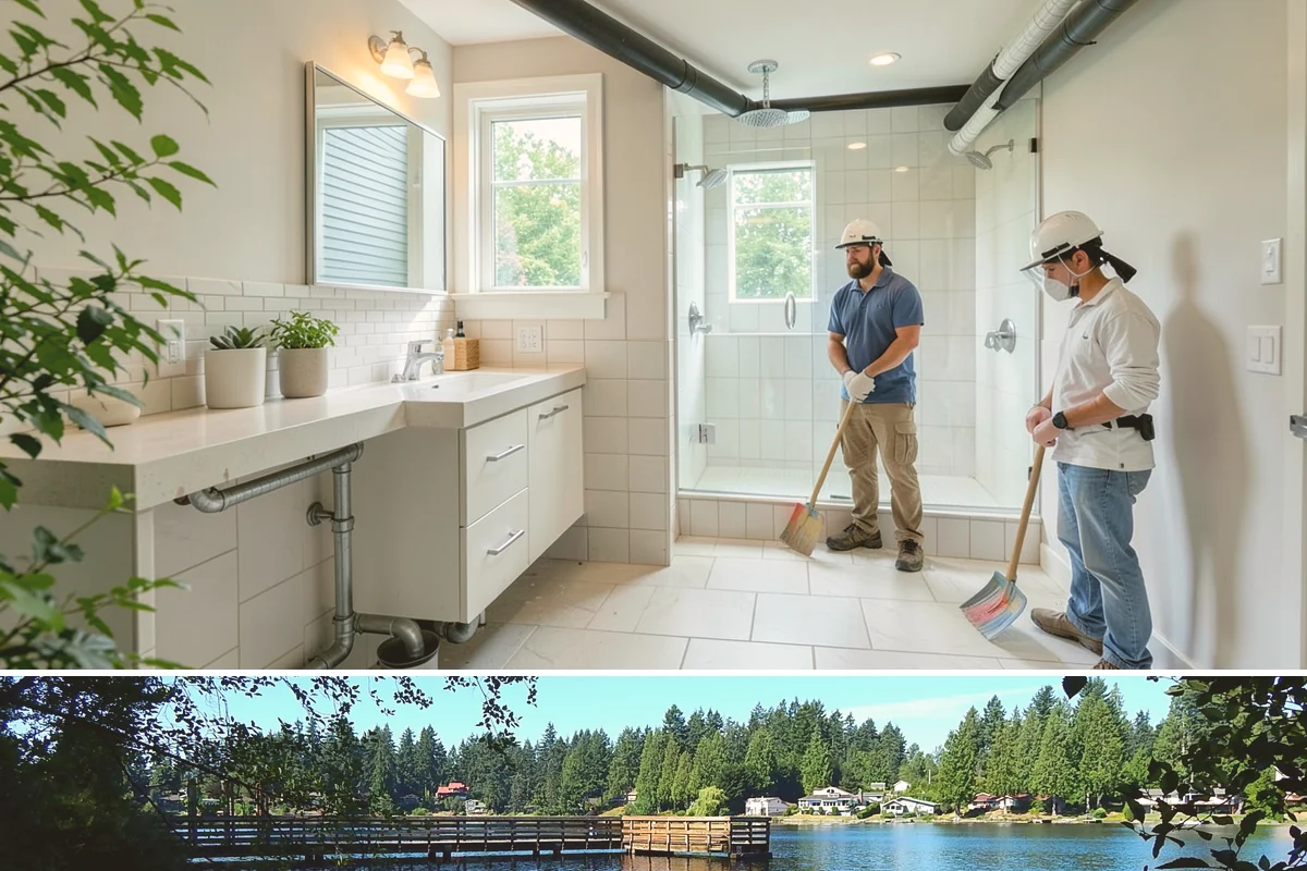 Ceramic Tile Flooring in Federal Way, King County, WA - Ceramic tile can go in during any part of the year, with cooler months only extending mortar and grout curing slightly.