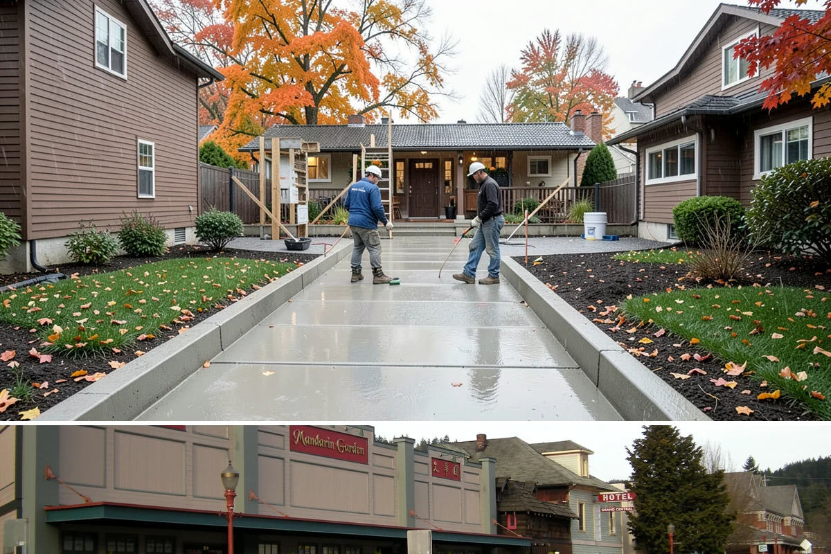 Ceramic Tile Flooring in Issaquah, King County, WA - Ceramic tile can go in during any part of the year, with cooler months only extending mortar and grout curing slightly.