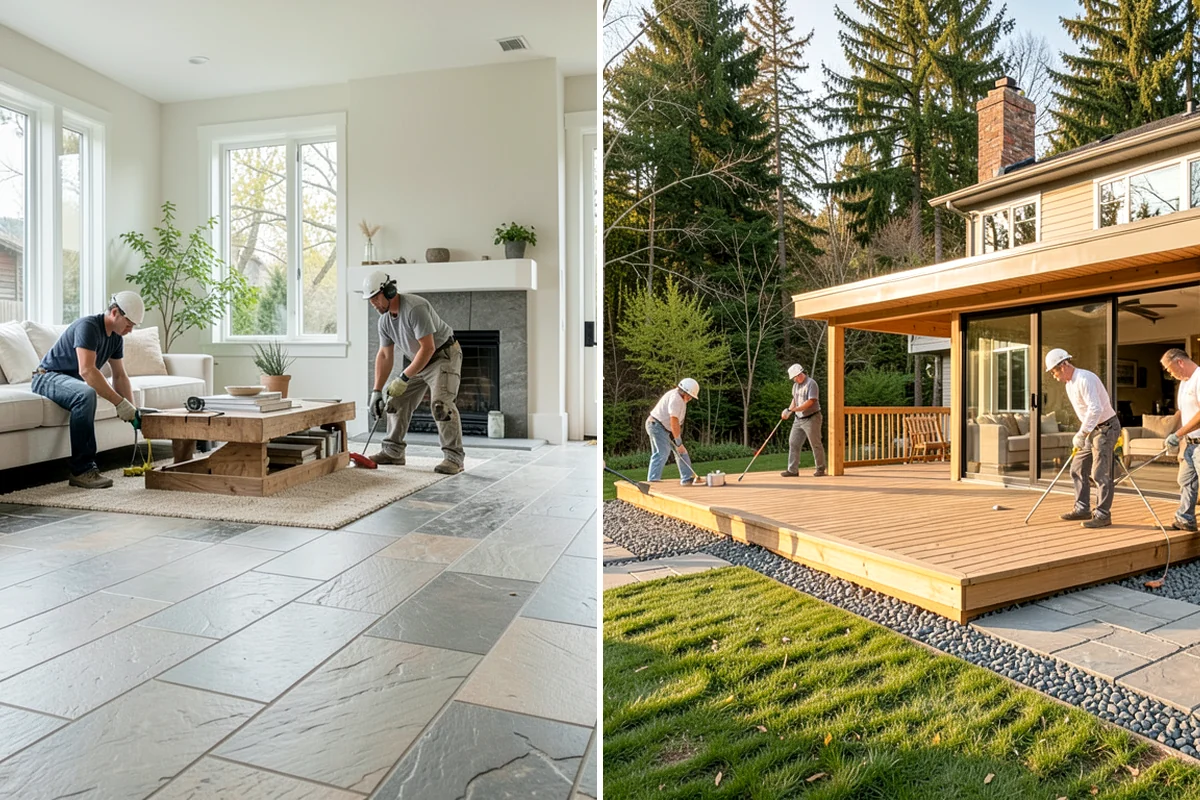 Ceramic Tile Flooring in Pacific, King County, WA - Level and prime the substrate