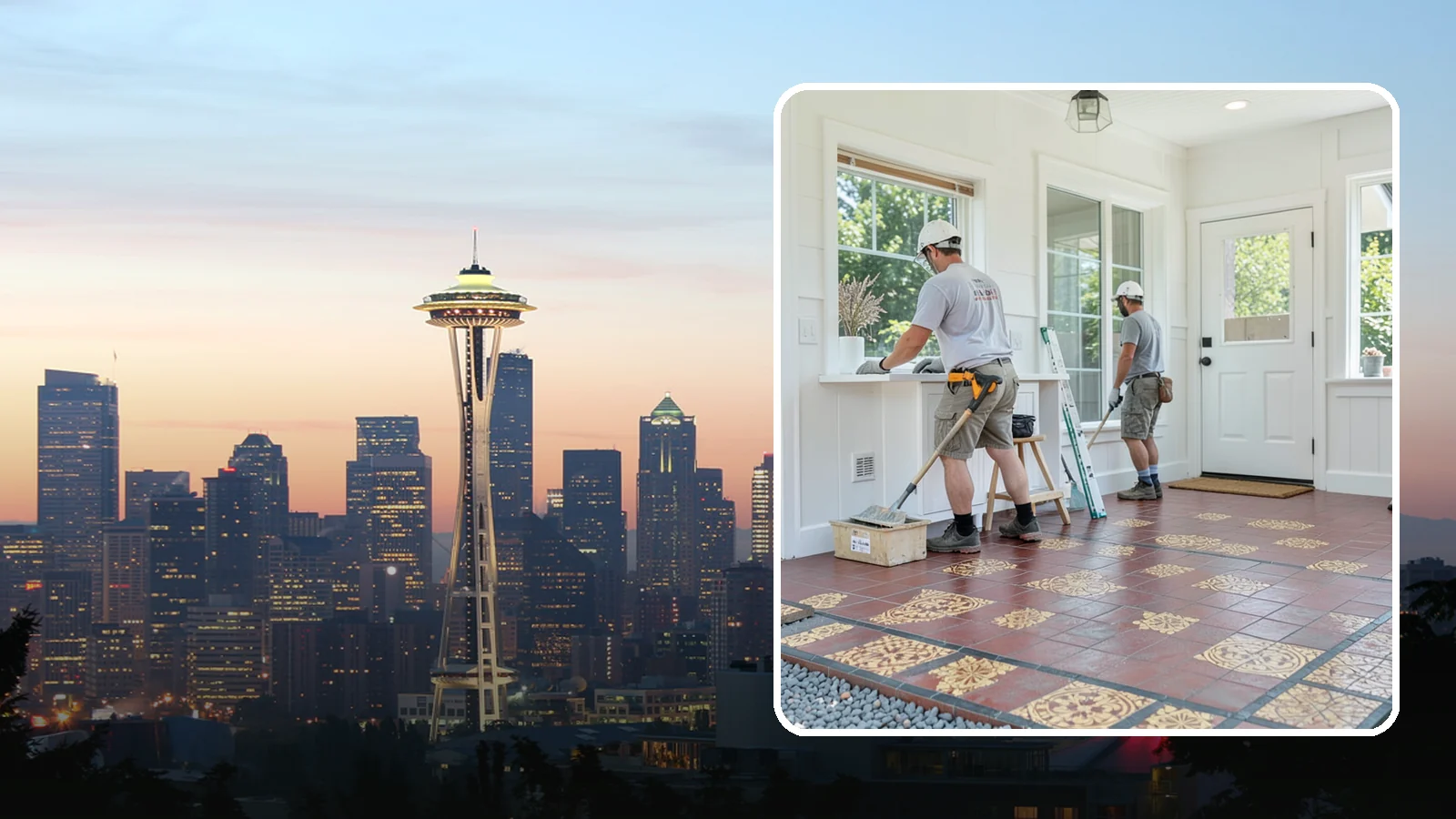 Ceramic Tile Flooring in Seattle, King County, WA - Classic ceramic tile flooring that brings affordable, easy-care style to kitchens, baths, and entryways.