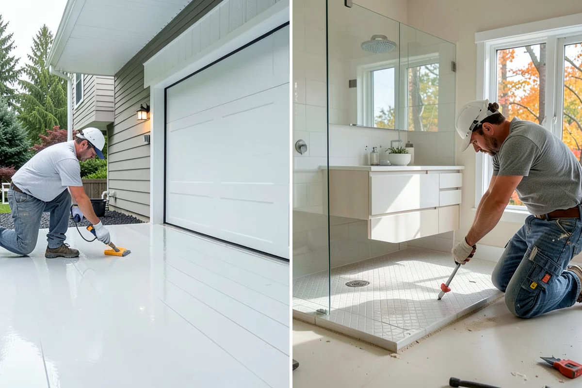 Ceramic Tile Flooring in Shoreline, King County, WA - Level and prime the substrate