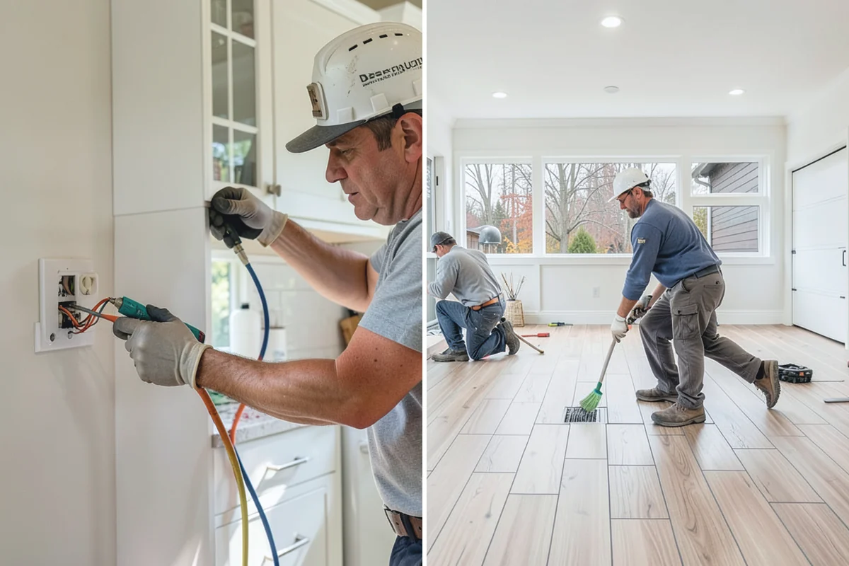 Ceramic Tile Flooring in Wilkeson, Pierce County, WA - Level and prime the substrate