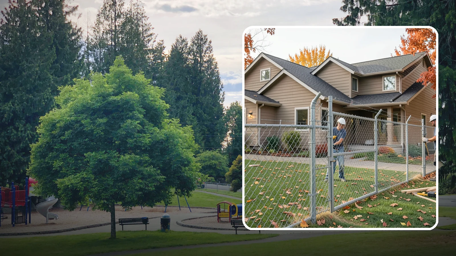 Chain Link Fence Installation in Bonney Lake, Pierce County, WA - A durable, cost-effective chain link fence that secures yards, pets, and property with minimal upkeep.