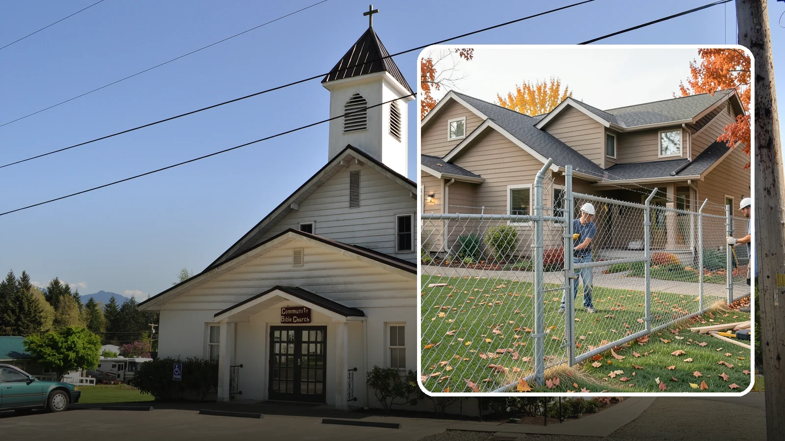 Chain Link Fence Installation in Concrete, Skagit County, WA - A durable, cost-effective chain link fence that secures yards, pets, and property with minimal upkeep.