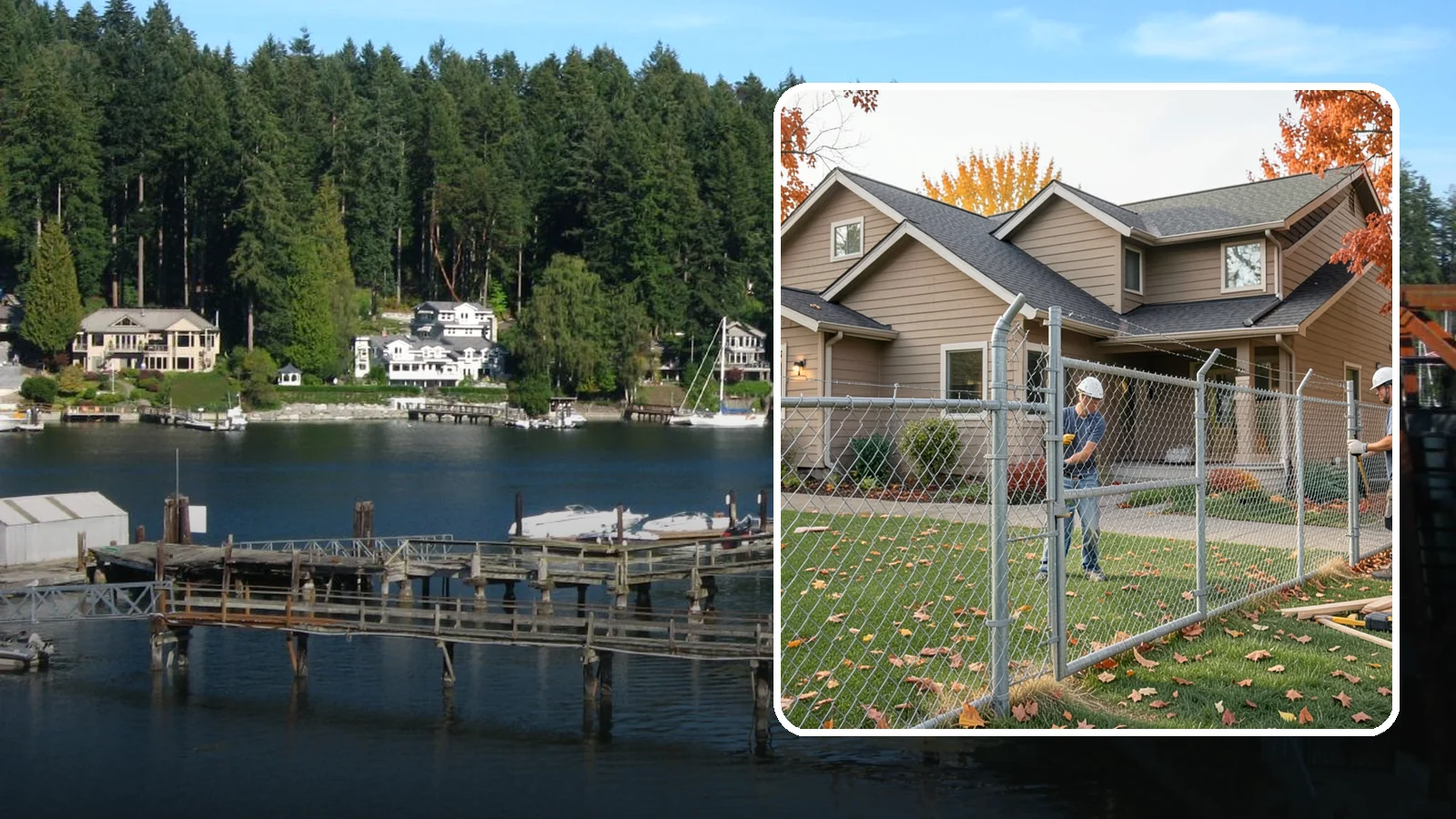 Chain Link Fence Installation in Gig Harbor, Pierce County, WA - A durable, cost-effective chain link fence that secures yards, pets, and property with minimal upkeep.