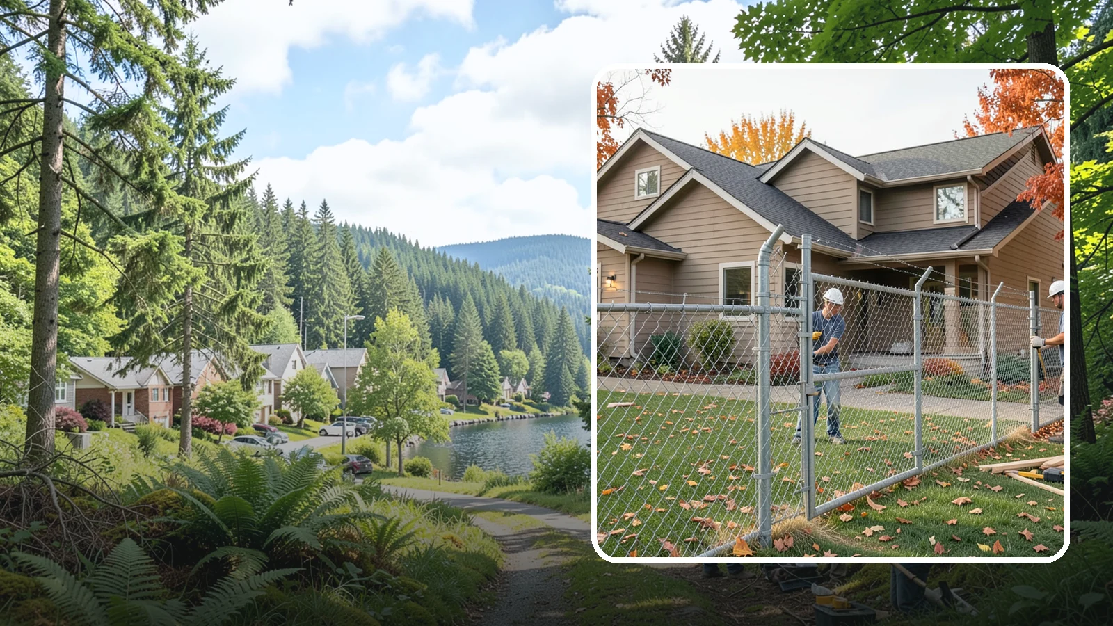 Chain Link Fence Installation in Lake Forest Park, King County, WA - A durable, cost-effective chain link fence that secures yards, pets, and property with minimal upkeep.