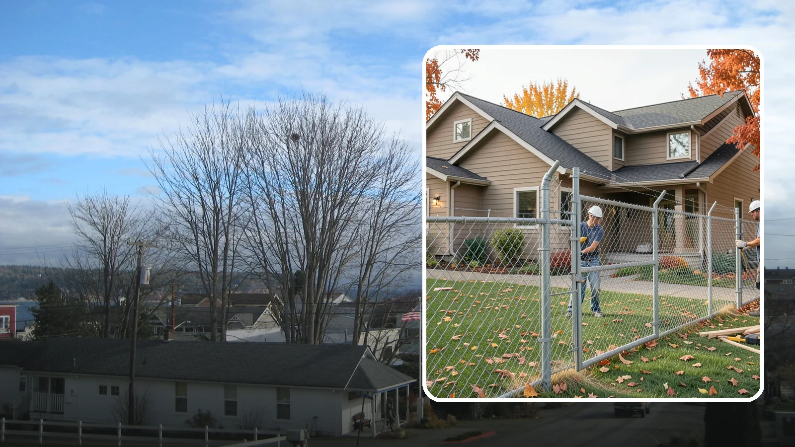 Chain Link Fence Installation in Langley, Island County, WA - A durable, cost-effective chain link fence that secures yards, pets, and property with minimal upkeep.