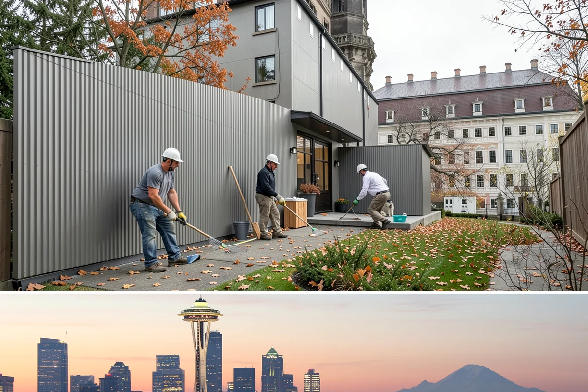 Chain Link Fence Installation in Seattle, King County, WA - Installing in drier months lets post footings cure before saturated ground shifts.