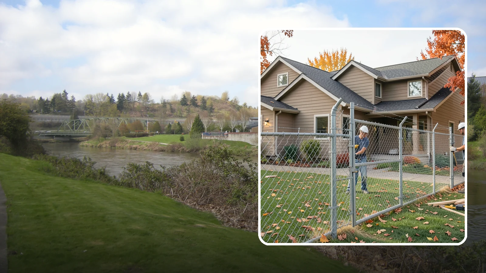 Chain Link Fence Installation in Tukwila, King County, WA - A durable, cost-effective chain link fence that secures yards, pets, and property with minimal upkeep.