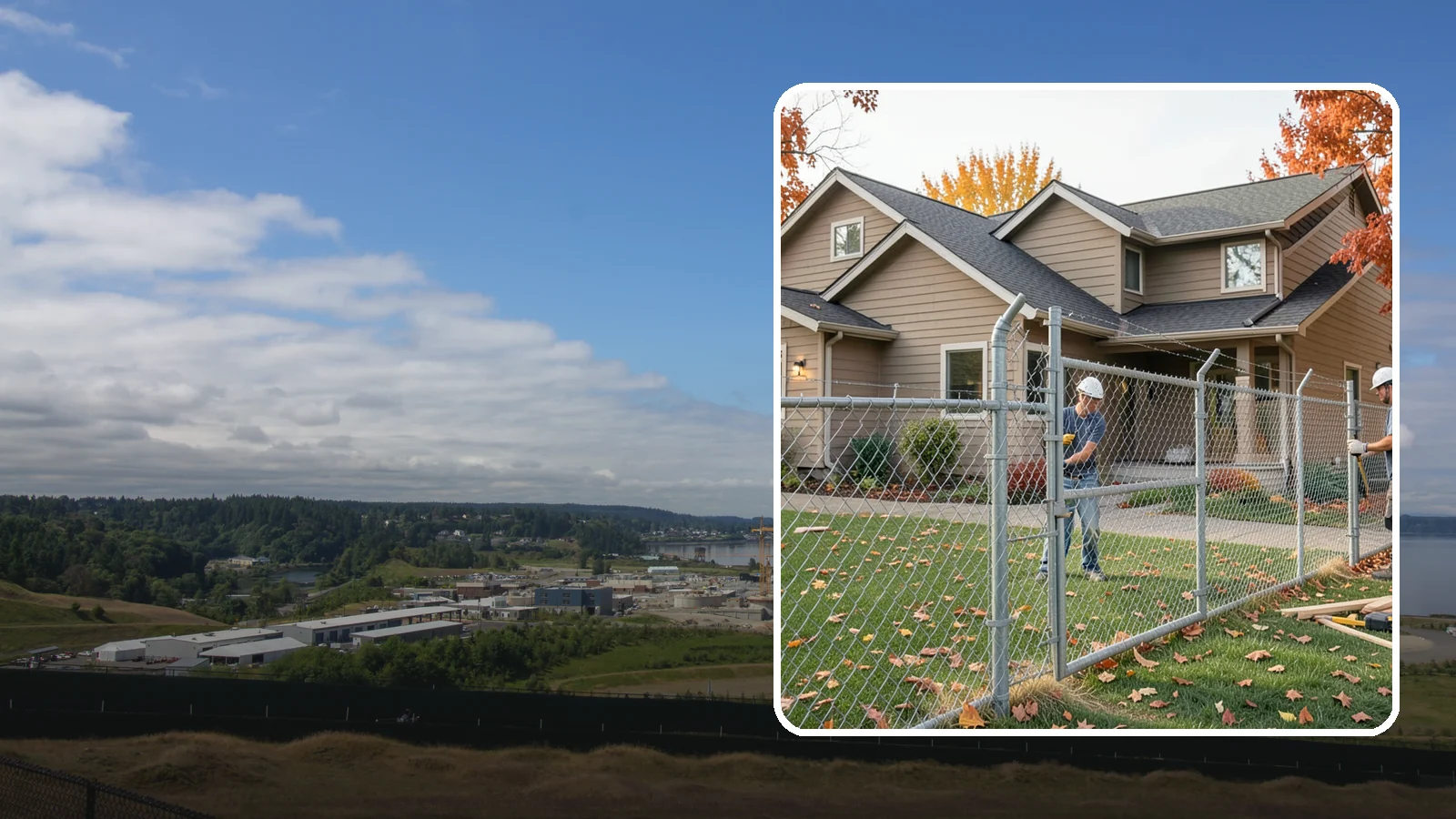 Chain Link Fence Installation in University Place, Pierce County, WA - A durable, cost-effective chain link fence that secures yards, pets, and property with minimal upkeep.