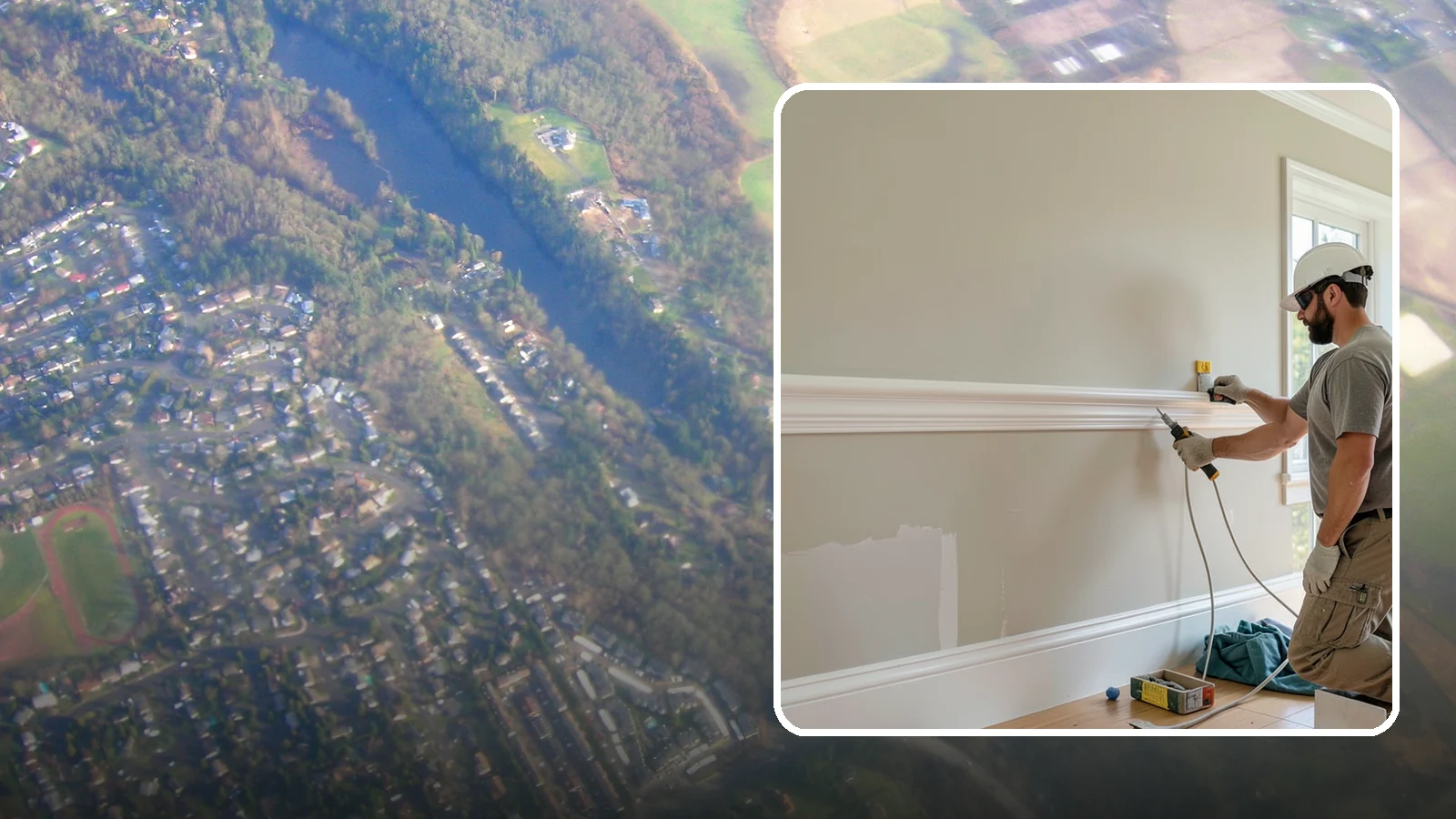 Chair Rail Installation in Algona, King County, WA - Classic chair rail installation that adds a refined horizontal accent and protects walls at chair height.