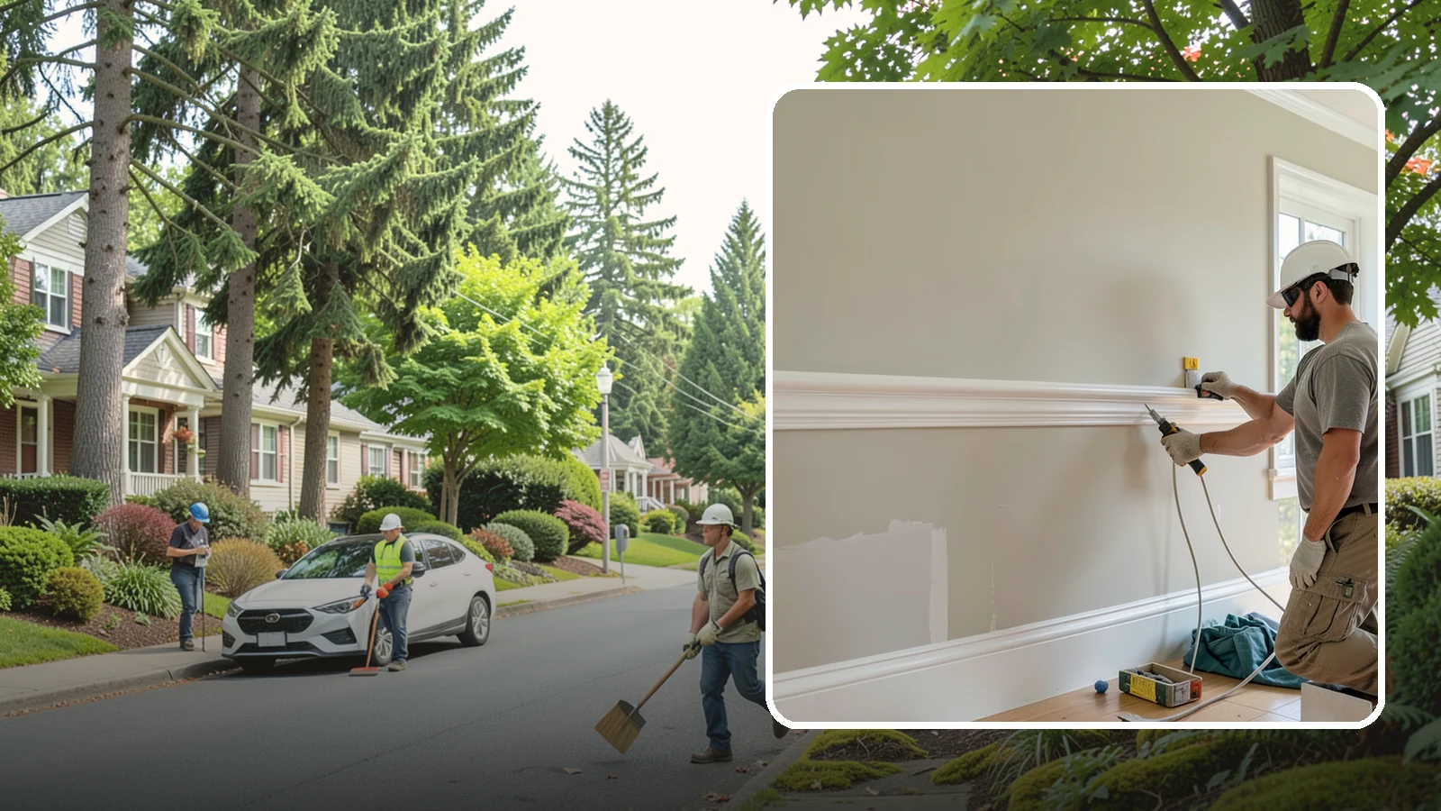 Chair Rail Installation in Beaux Arts Village, King County, WA - Classic chair rail installation that adds a refined horizontal accent and protects walls at chair height.
