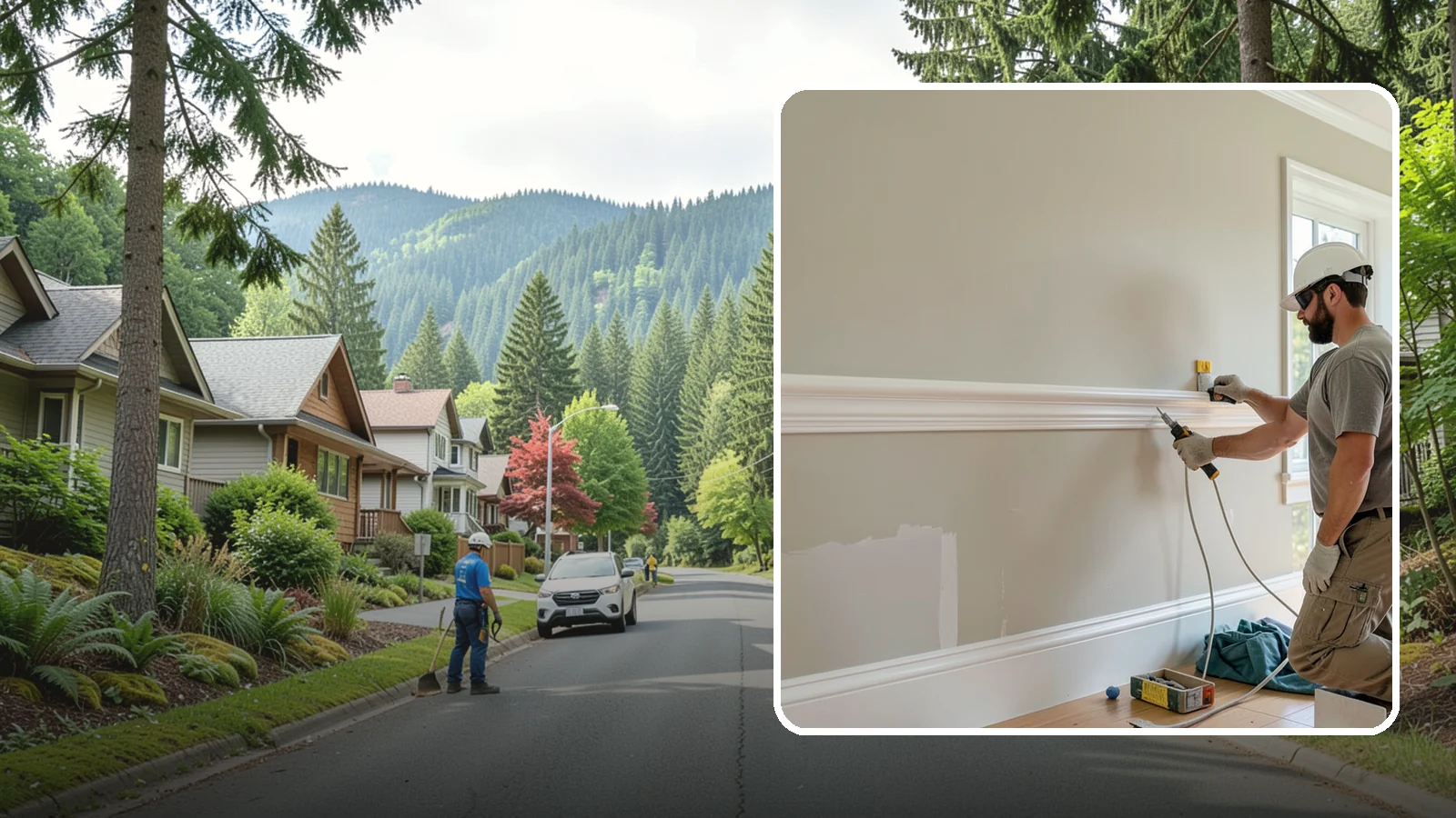 Chair Rail Installation in Darrington, Snohomish County, WA - Classic chair rail installation that adds a refined horizontal accent and protects walls at chair height.