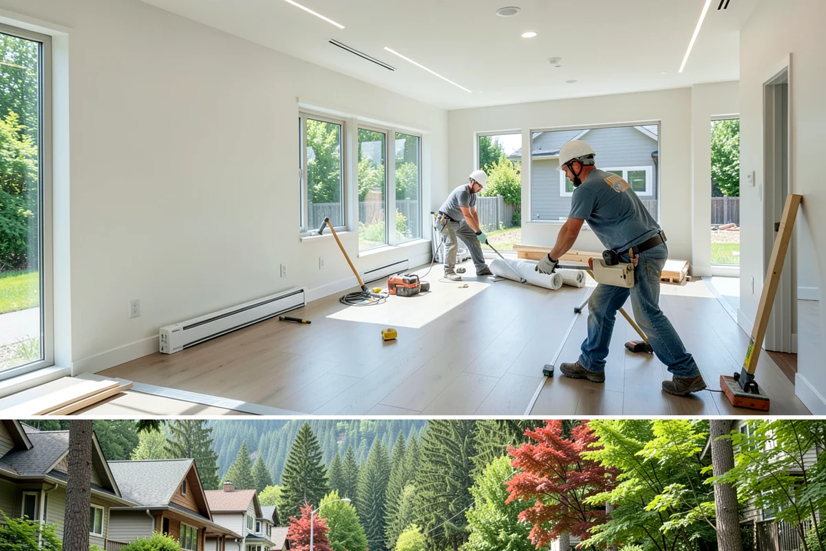 Chair Rail Installation in Darrington, Snohomish County, WA - Chair rail is an indoor accent that installs comfortably in any weather, ideal for brightening rooms during the gray PNW winter.