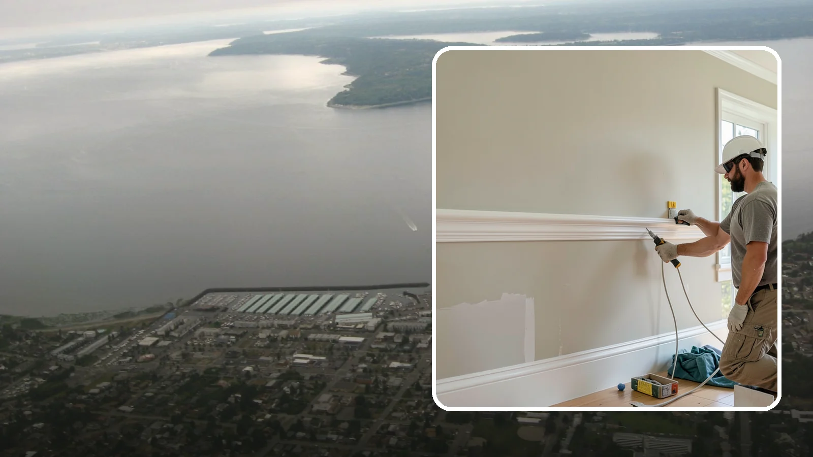 Chair Rail Installation in Des Moines, King County, WA - Classic chair rail installation that adds a refined horizontal accent and protects walls at chair height.