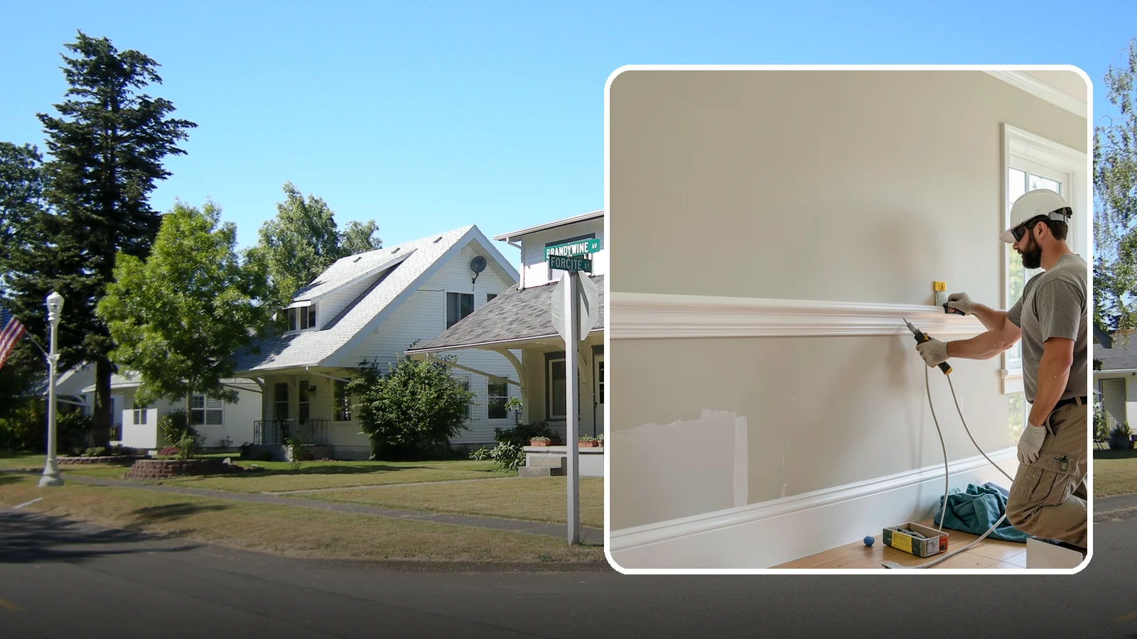 Chair Rail Installation in DuPont, Pierce County, WA - Classic chair rail installation that adds a refined horizontal accent and protects walls at chair height.