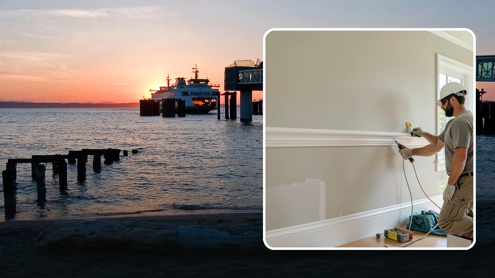 Chair Rail Installation in Edmonds, Snohomish County, WA - Classic chair rail installation that adds a refined horizontal accent and protects walls at chair height.