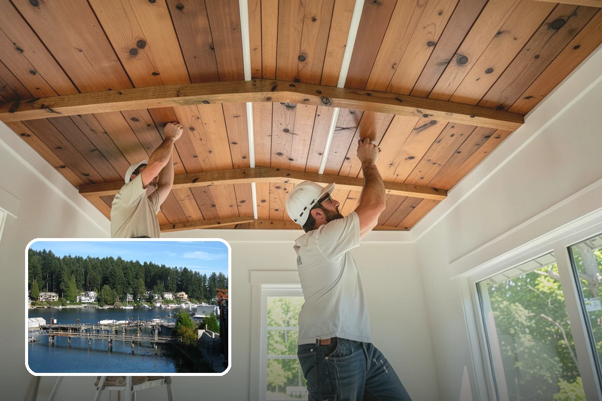 Chair Rail Installation in Gig Harbor, Pierce County, WA - Level, continuous lines around the full room
