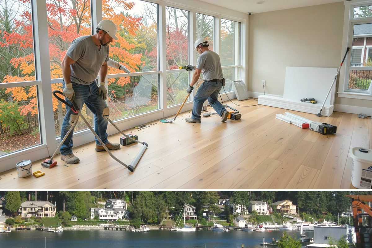 Chair Rail Installation in Gig Harbor, Pierce County, WA - Chair rail is an indoor accent that installs comfortably in any weather, ideal for brightening rooms during the gray PNW winter.