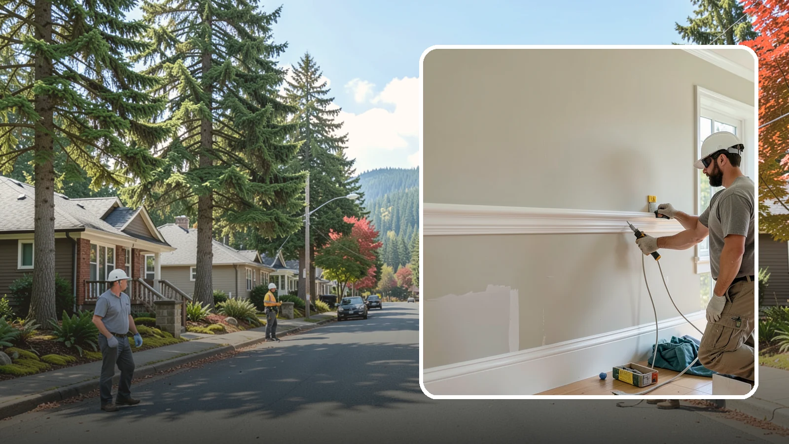 Chair Rail Installation in Hunts Point, King County, WA - Classic chair rail installation that adds a refined horizontal accent and protects walls at chair height.